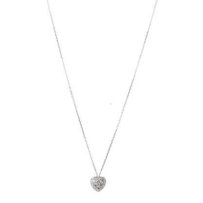 Cartier 18K White Gold Diamonds Bubble Heart Necklace 4 of 6