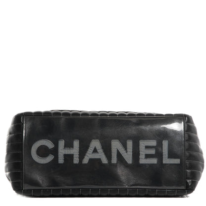 Chanel Lambskin Vertical Quilted Large Mademoiselle Tote Black 7 of 12