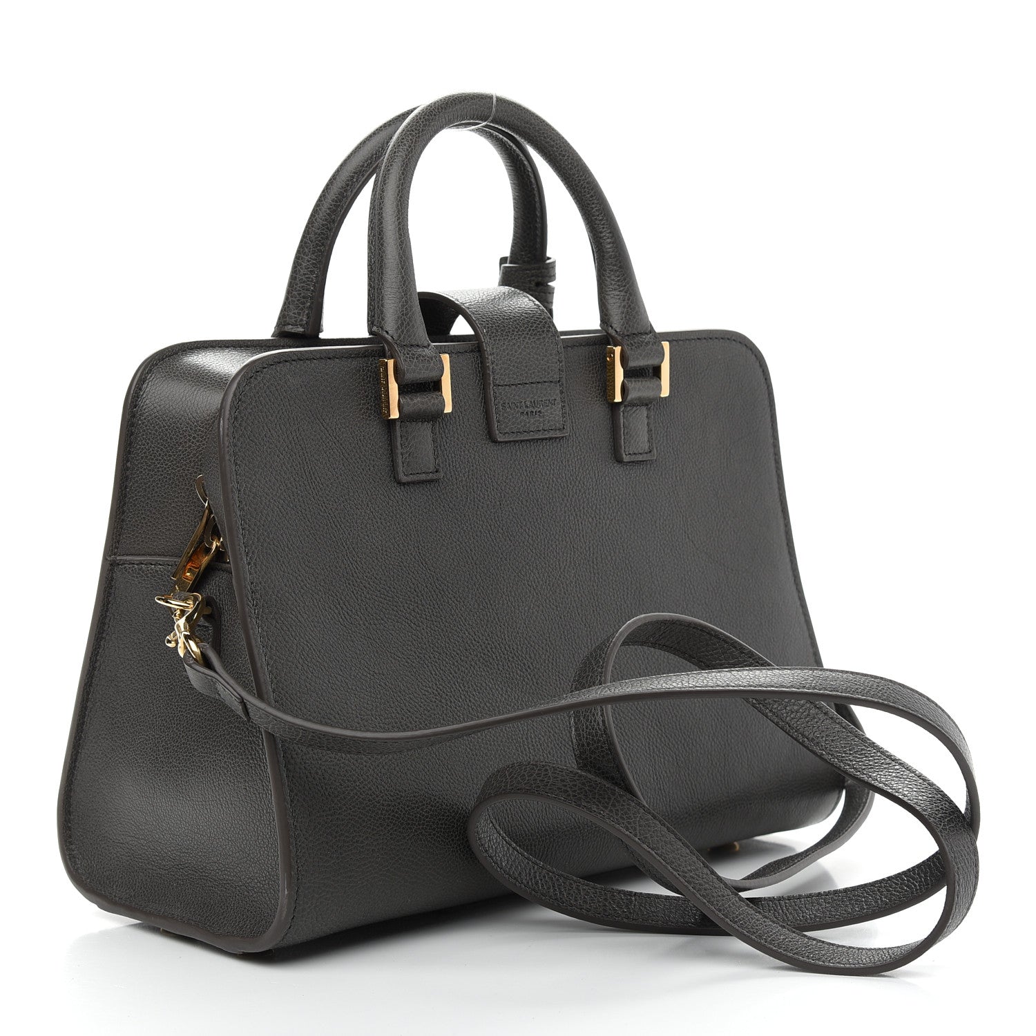 Saint Laurent Calfskin Small Monogram Cabas Grey 3 of 12