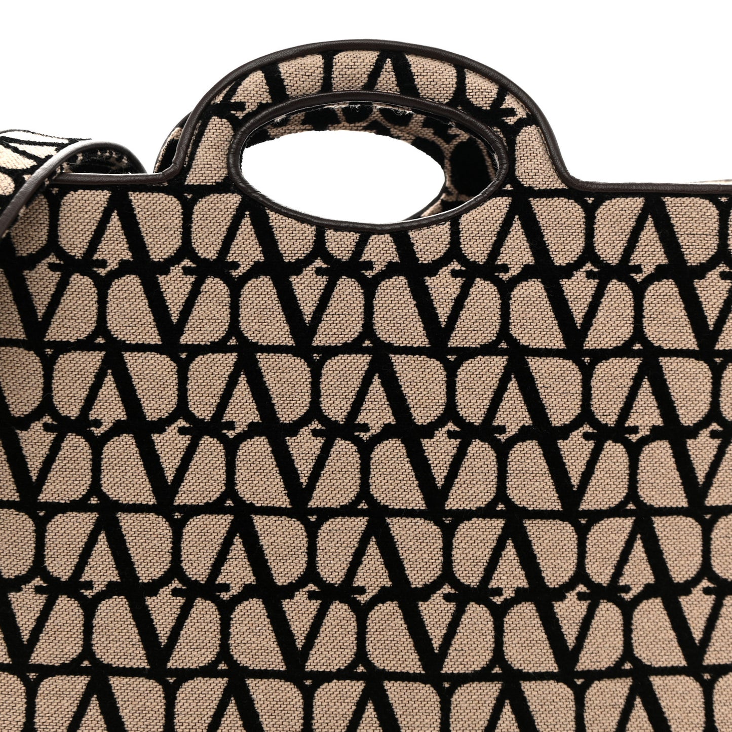 Toile Iconographe Goatskin Le Troisieme Shopping Bag Naturale Black Fondant