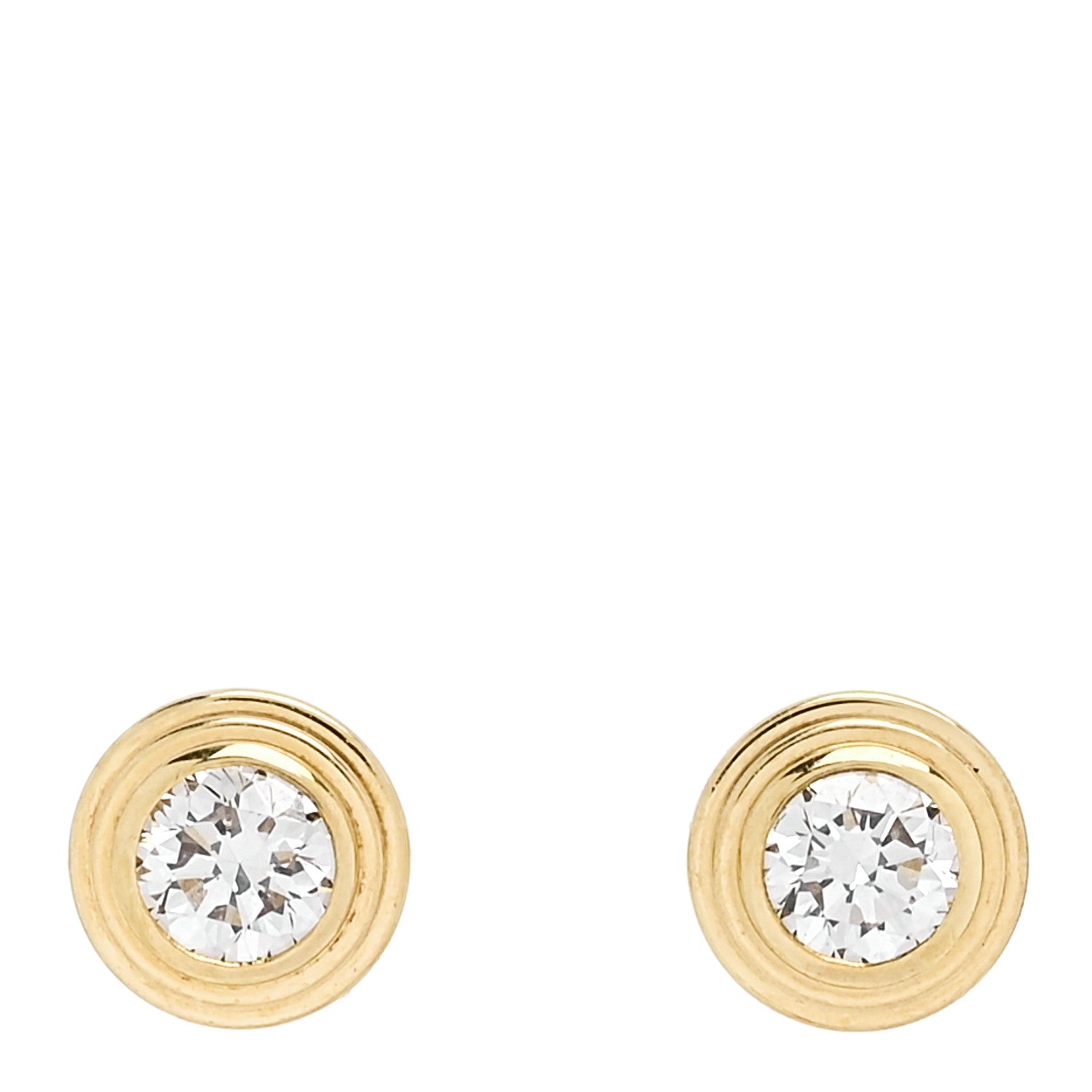 Cartier 18K Yellow Gold Diamond XS D'Amour Earrings 1 of 6