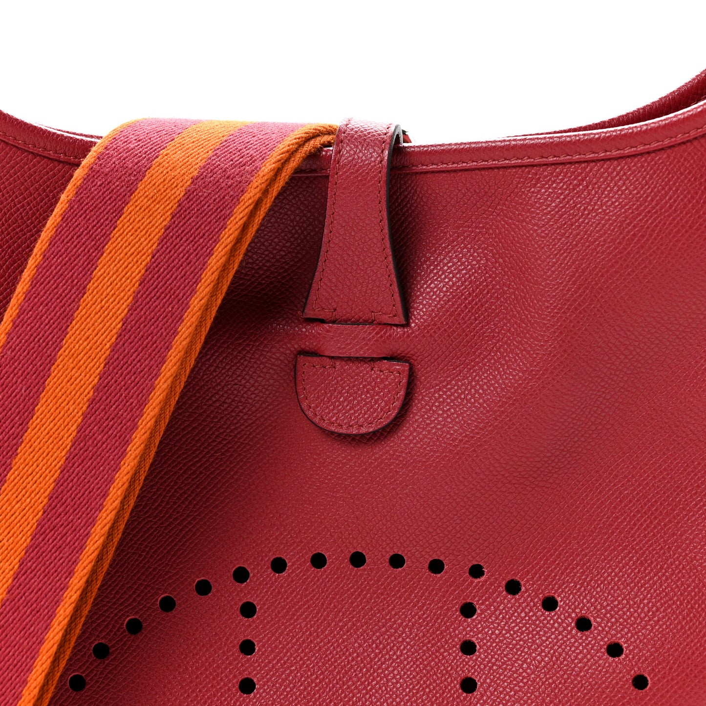 Taurillon Clemence Amazone Evelyne III PM Rouge Grenat Orange