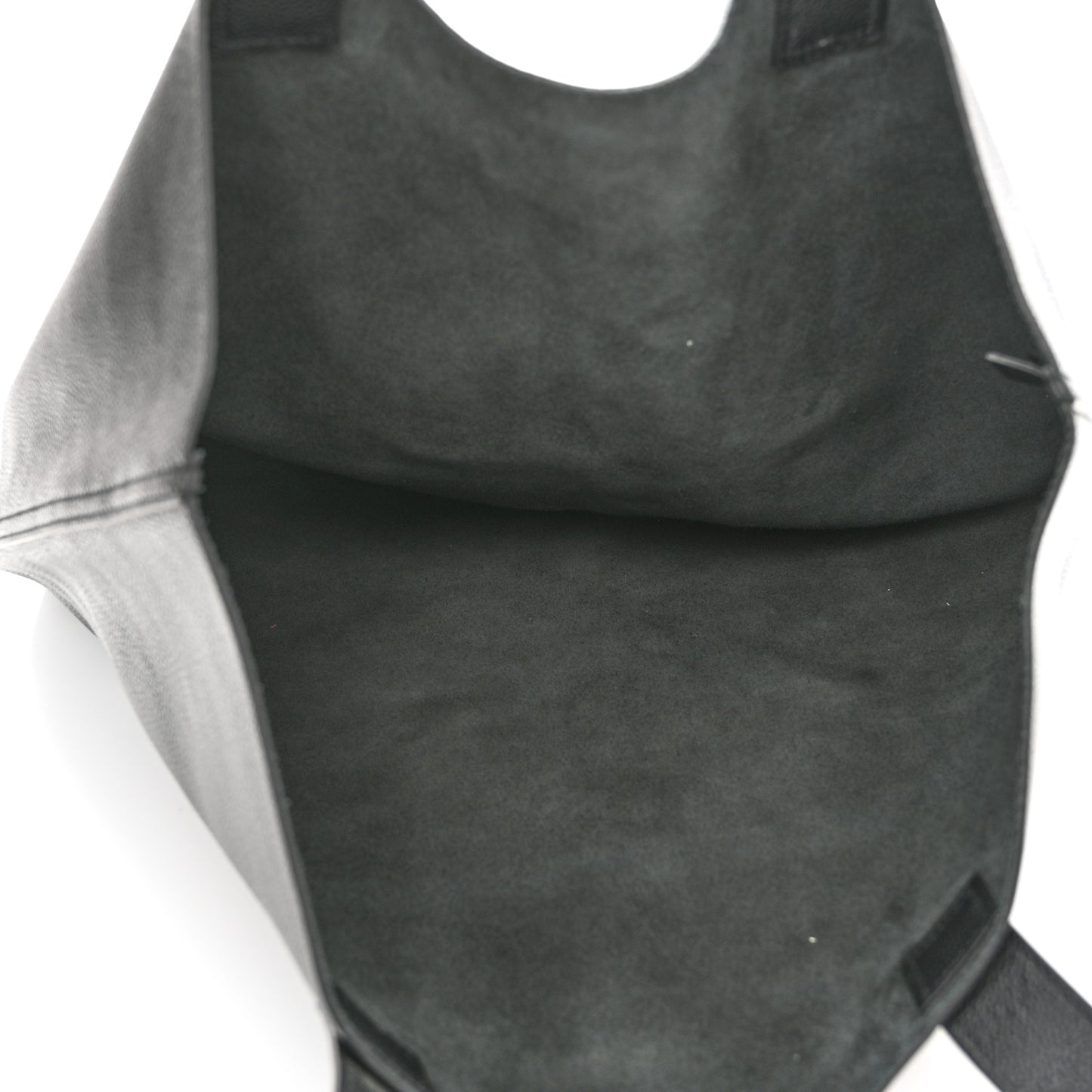 Calfskin Mens Logo Vertical Shopping Tote Black