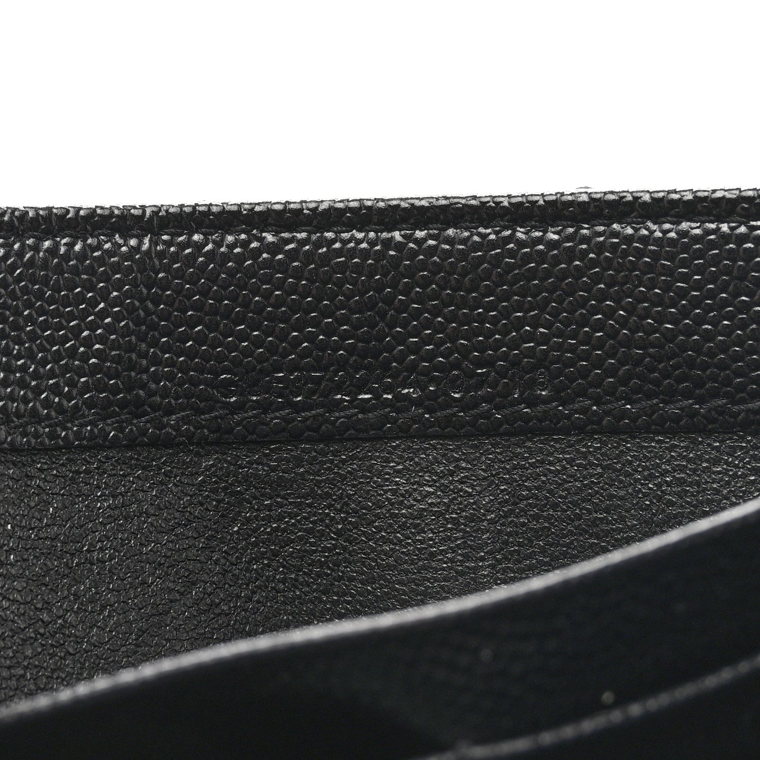 Saint Laurent Grain De Poudre Matelasse Chevron Monogram Flap Wallet Black 8 of 11