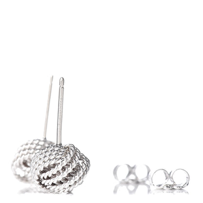 Tiffany Sterling Silver Twist Knot Earrings 4 of 4