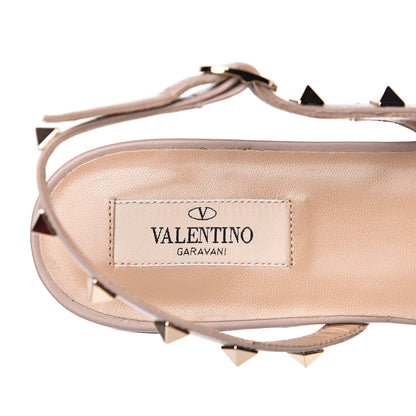 Valentino Garavani Nappa Rockstud Slingback Flats 40.5 Patel Grey Poudre 7 of 9