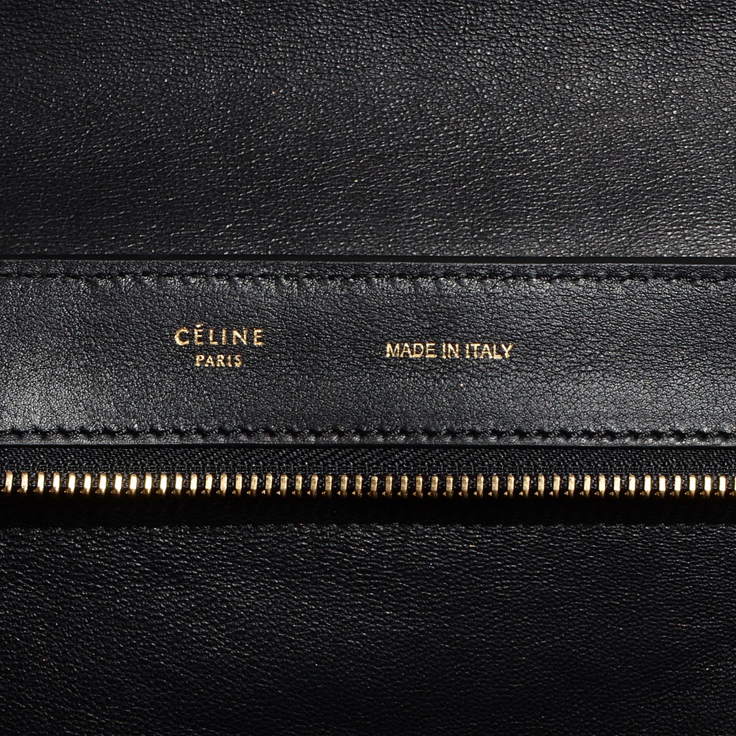 Crocodile Embossed Medium Trapeze Black