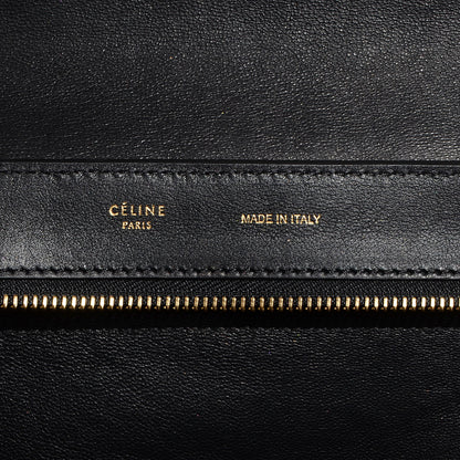 Celine Crocodile Embossed Medium Trapeze Black 6 of 9
