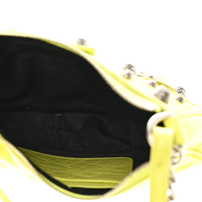 Balenciaga Agneau Arena Le Cagole Mini Purse With Chain Lime 5 of 11