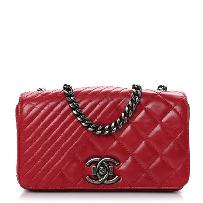 Chanel Glazed Calfskin Quilted Small Coco Boy Flap Red 1 of 9