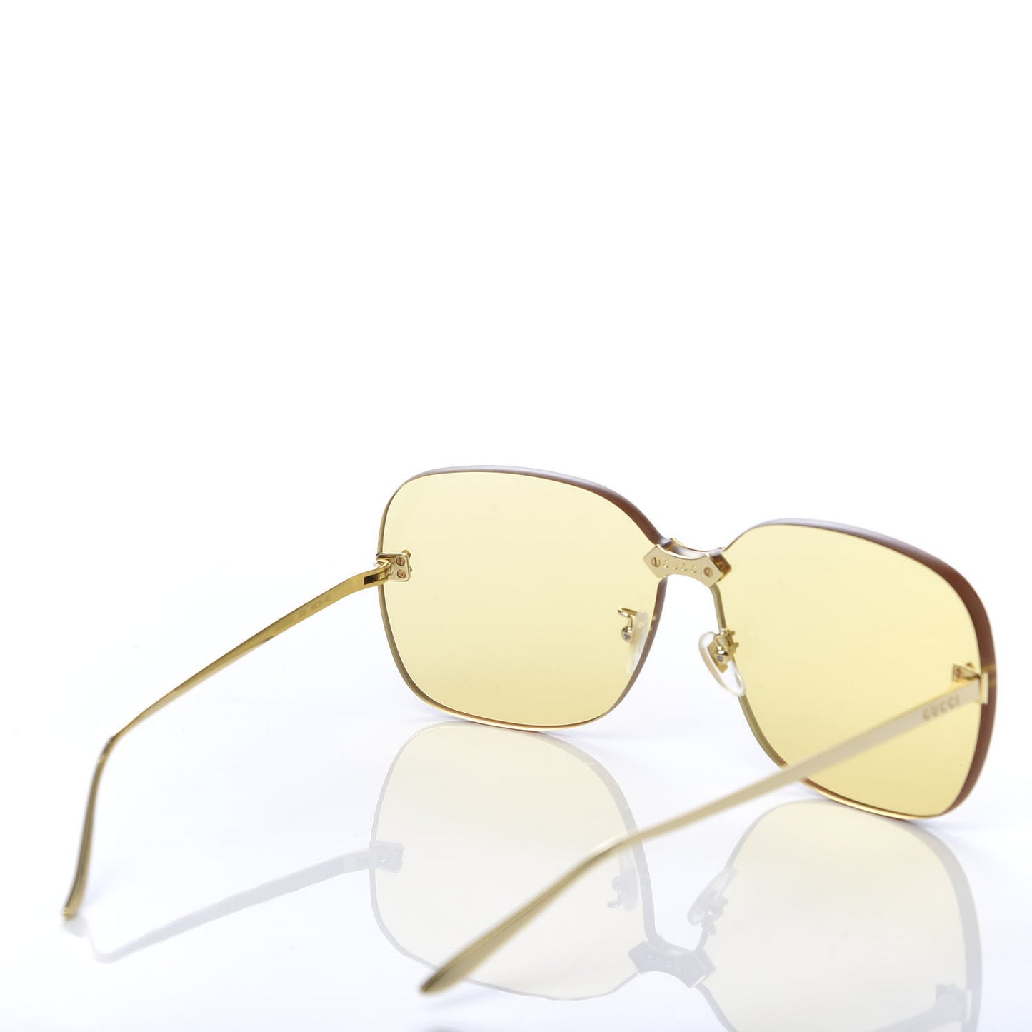 Rimless Sunglasses GG0352S Gold Yellow