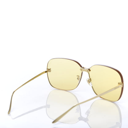 Gucci Rimless Sunglasses GG0352S Gold Yellow 4 of 6