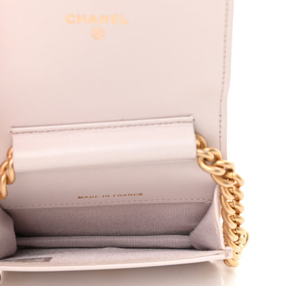 Chanel Caviar Chevron Boy Flap Waist Belt Bag Light Purple 5 of 12