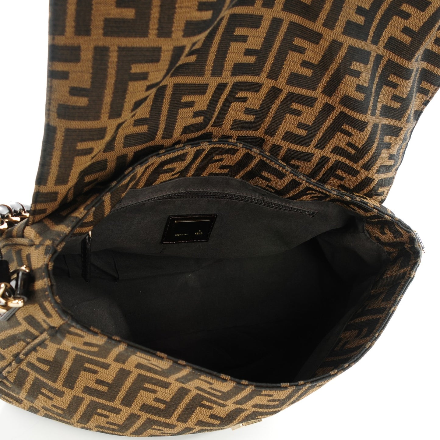 Zucca Patent Mia Shoulder Flap Tobacco