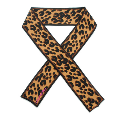 Louis Vuitton Silk Leopard Bandeau Scarf Marron 1 of 5
