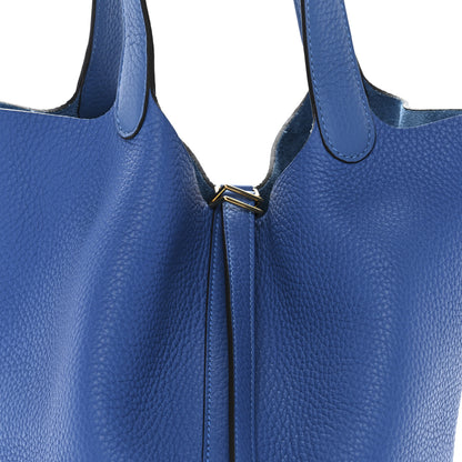 Hermes Taurillon Clemence Picotin Lock 22 MM Bleu Frida 8 of 10
