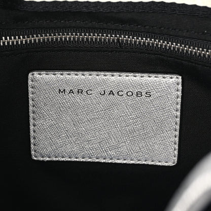 Marc Jacobs Metallic Saffiano Embossed Logo East West Shopper Tote Silver 6 of 9