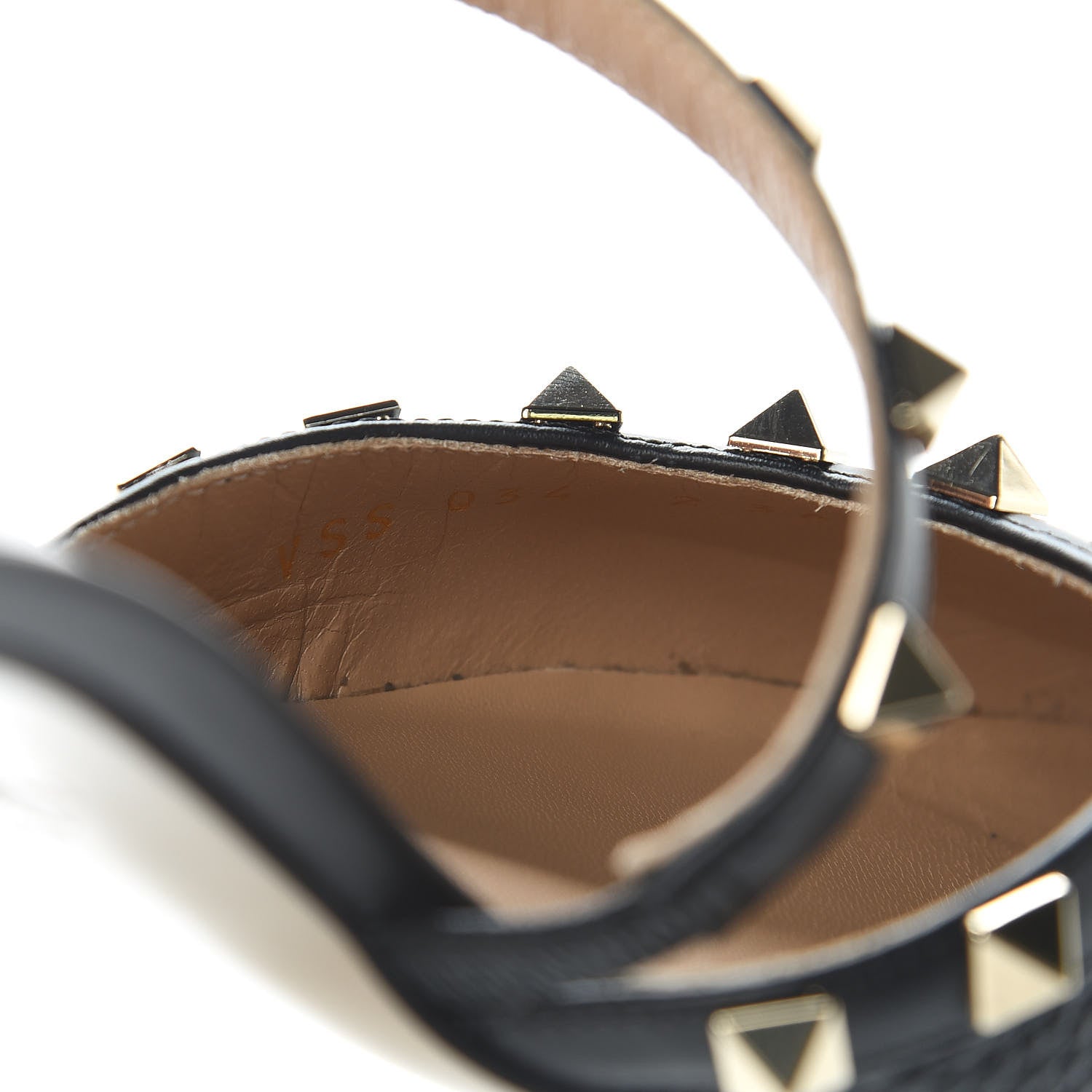 Valentino Garavani Pebbled Calfskin Rockstud Cross Strap 50mm Mules 36 Black 8 of 9