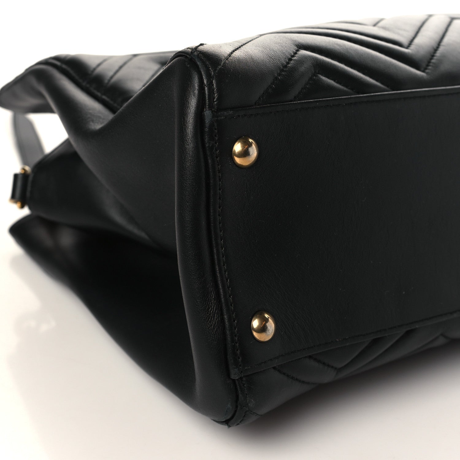 Gucci Calfskin Matelasse Medium GG Marmont Tote Black 8 of 9