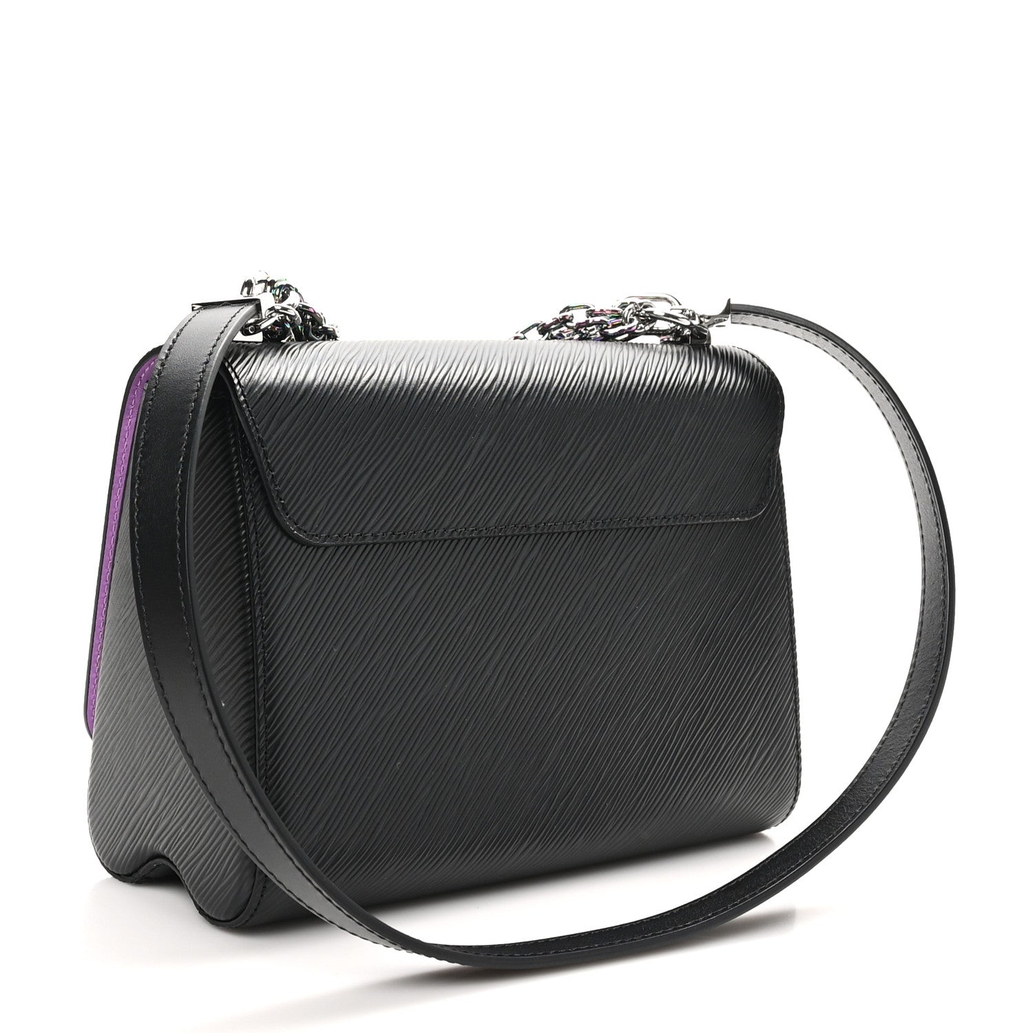 Louis Vuitton Epi Twist Triple Chain Shoulder Bag MM Black 4 of 10