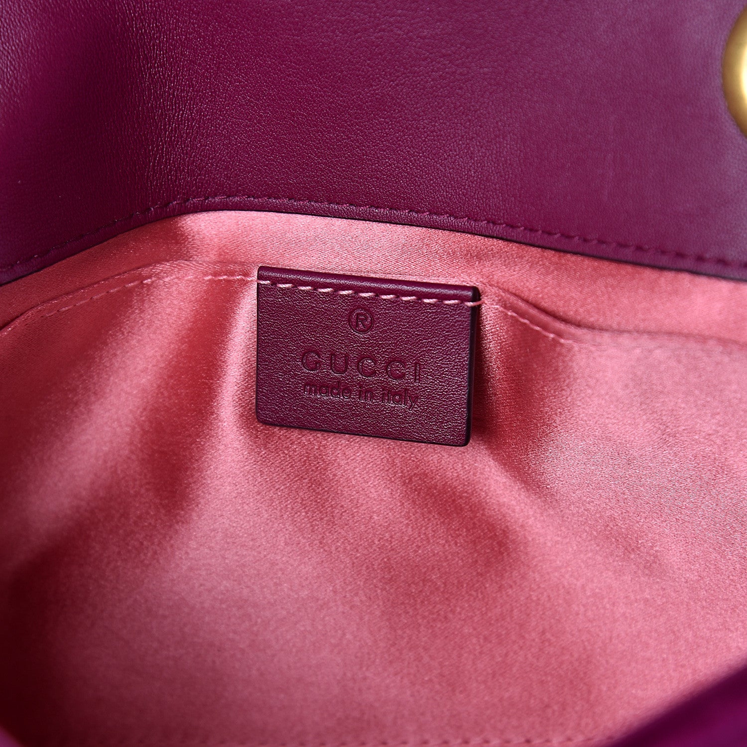 Gucci Velvet Matelasse Mini GG Marmont Shoulder Bag Fuchsia Violet Cyclamen 5 of 8