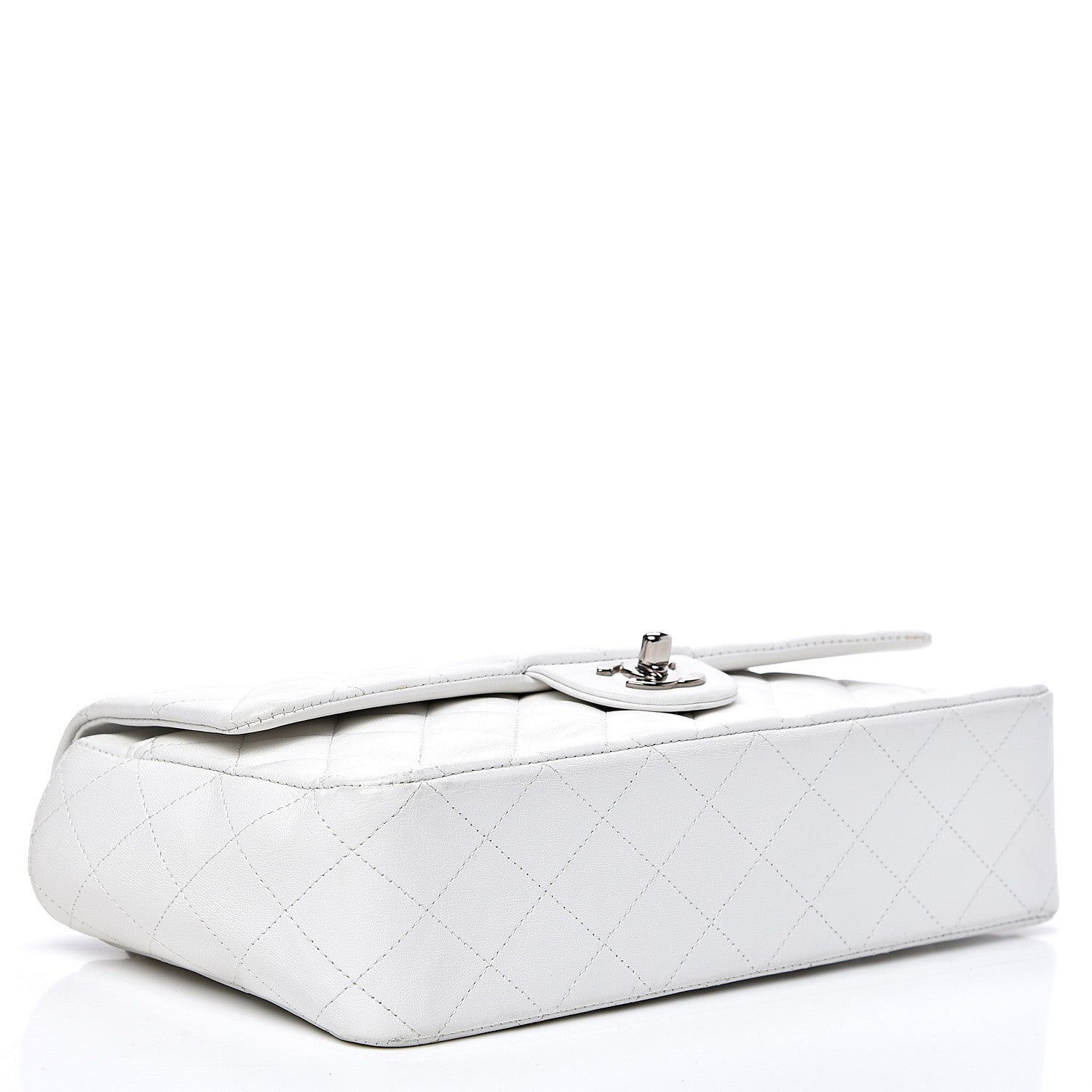 Chanel Lambskin Quilted Medium Single Flap White 3 of 12