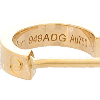 Cartier 18K Yellow Gold Small LOVE Hoop Earrings 6 of 7