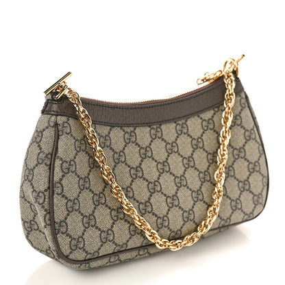 Gucci GG Supreme Monogram Textured Dollar Calfskin Web Small Ophidia GG Handbag Beige Ebony New Acero 3 of 10