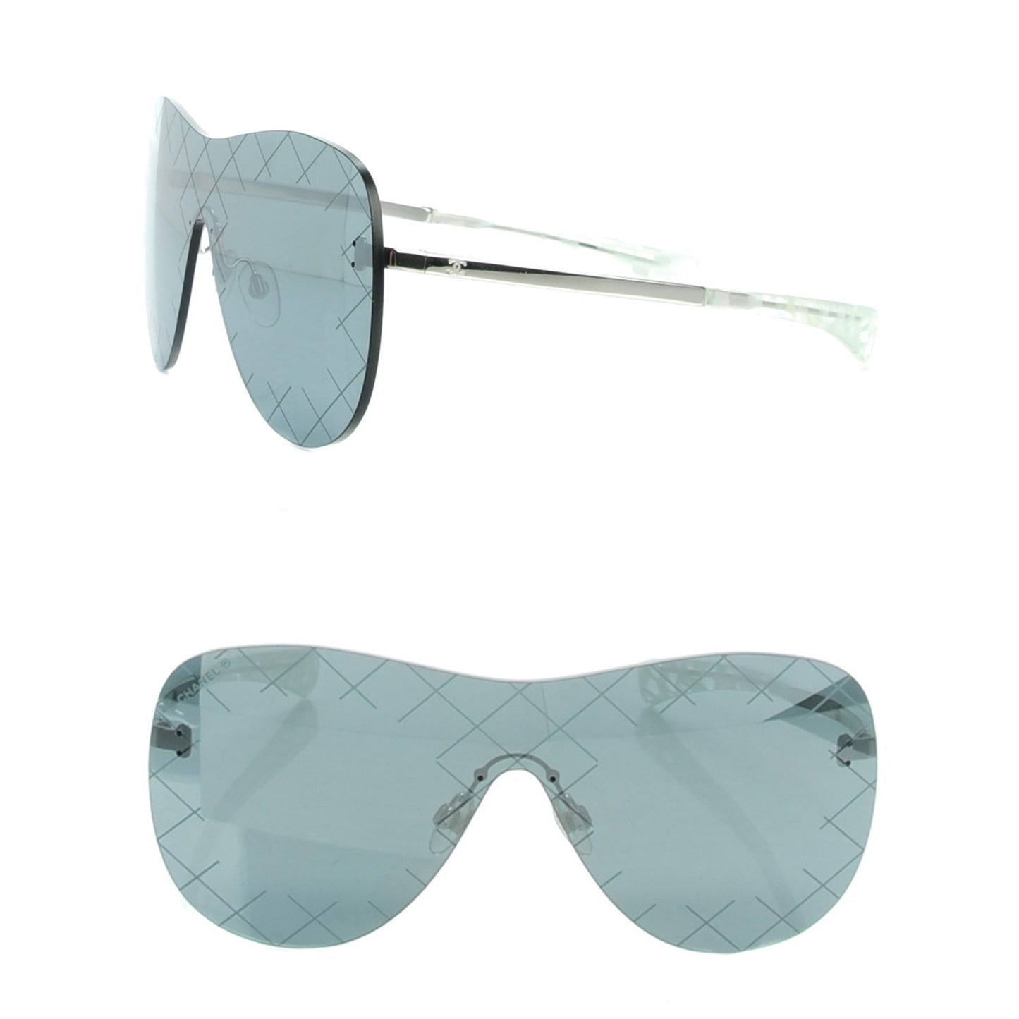 Shield Runway Sunglasses 2747 Silver Grey