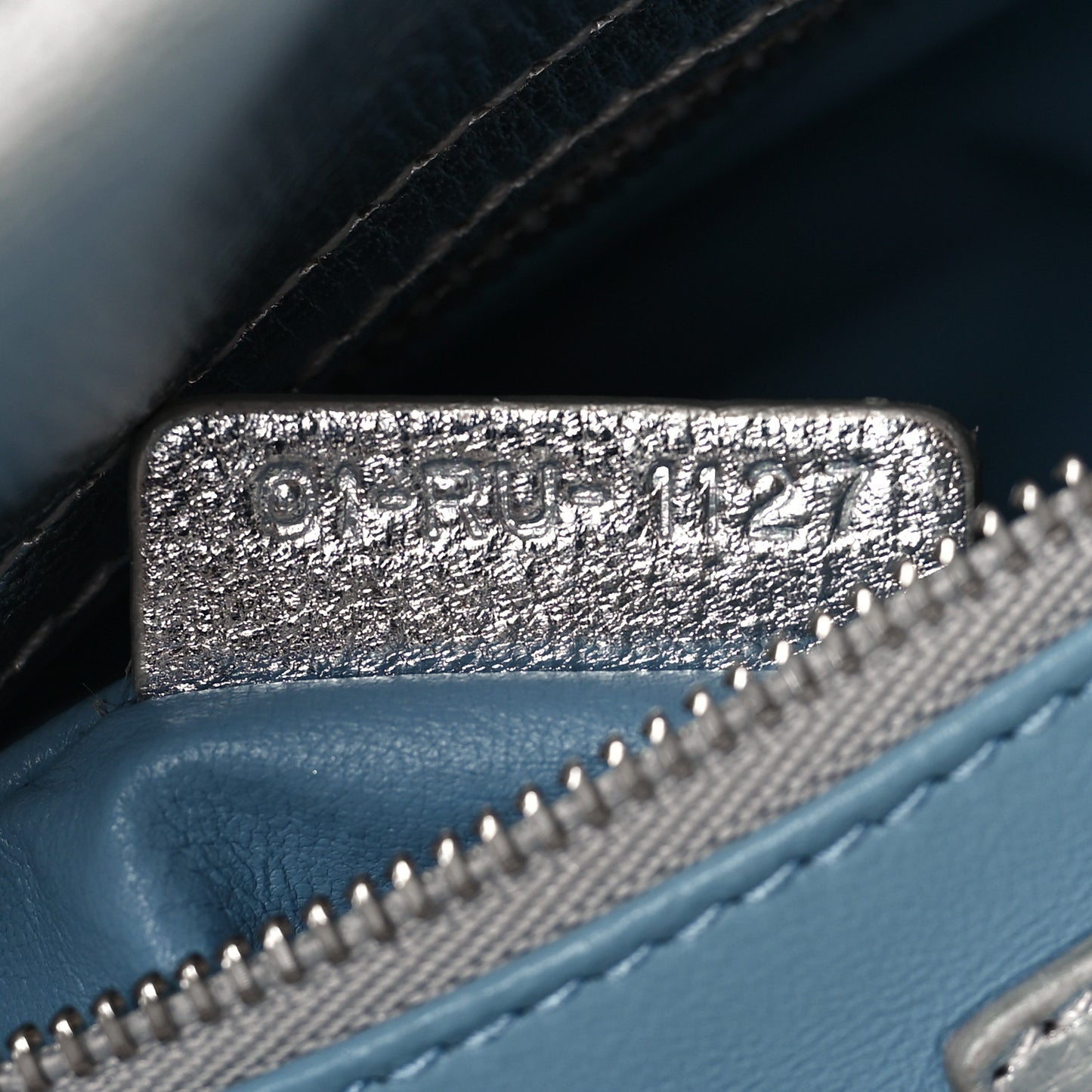 Metallic Grained Calfskin Cannage Small Lucky Badges My Lady Dior Silver