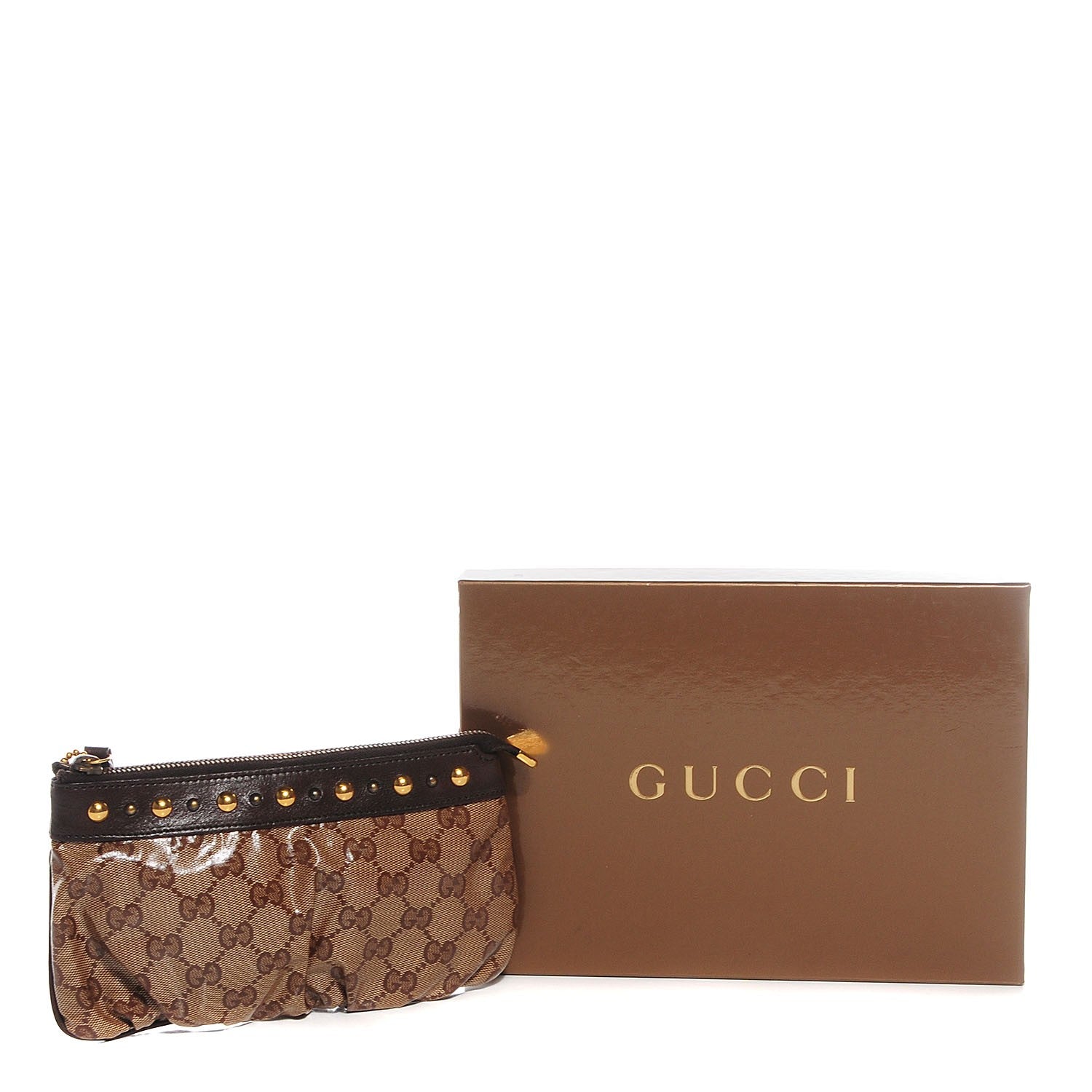 Gucci Crystal Monogram Babouska Wristlet Dark Brown 8 of 8