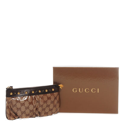 Gucci Crystal Monogram Babouska Wristlet Dark Brown 8 of 8