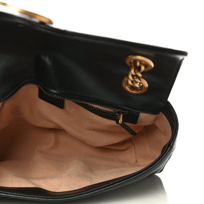 Gucci Calfskin Matelasse Small GG Marmont Shoulder Bag Black 5 of 17