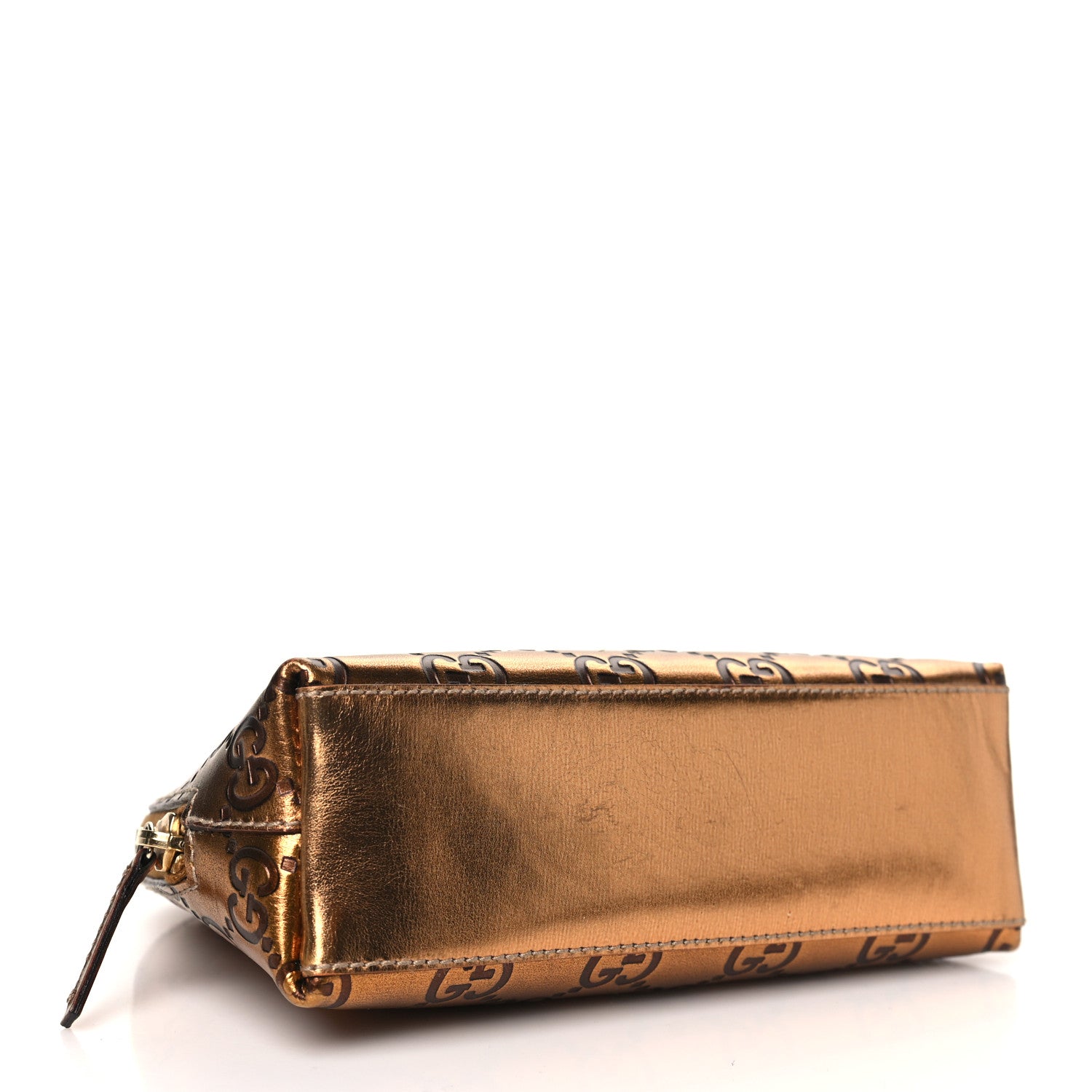 Gucci Guccissima Cosmetic Case Metallic Bronze 4 of 10