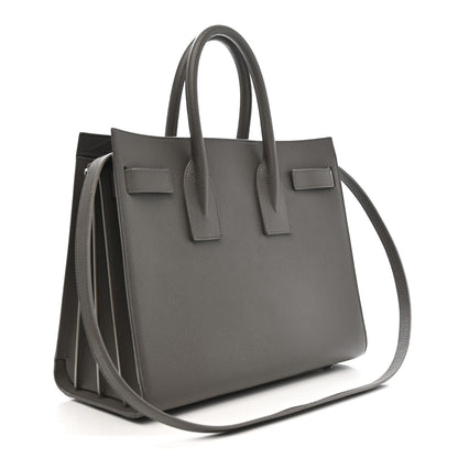 Saint Laurent Grained Calfskin Small Sac De Jour Fog 3 of 19