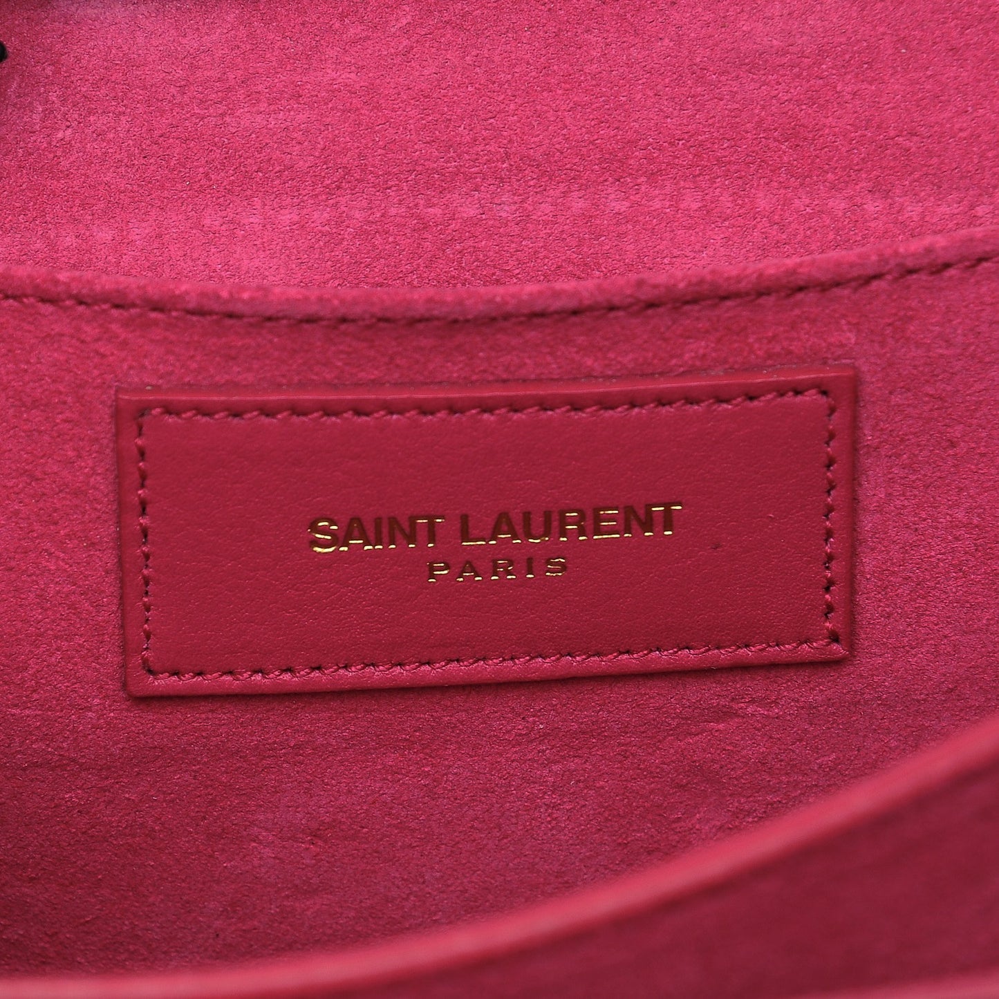 Calfskin Small Classic Y Satchel Fuchsia