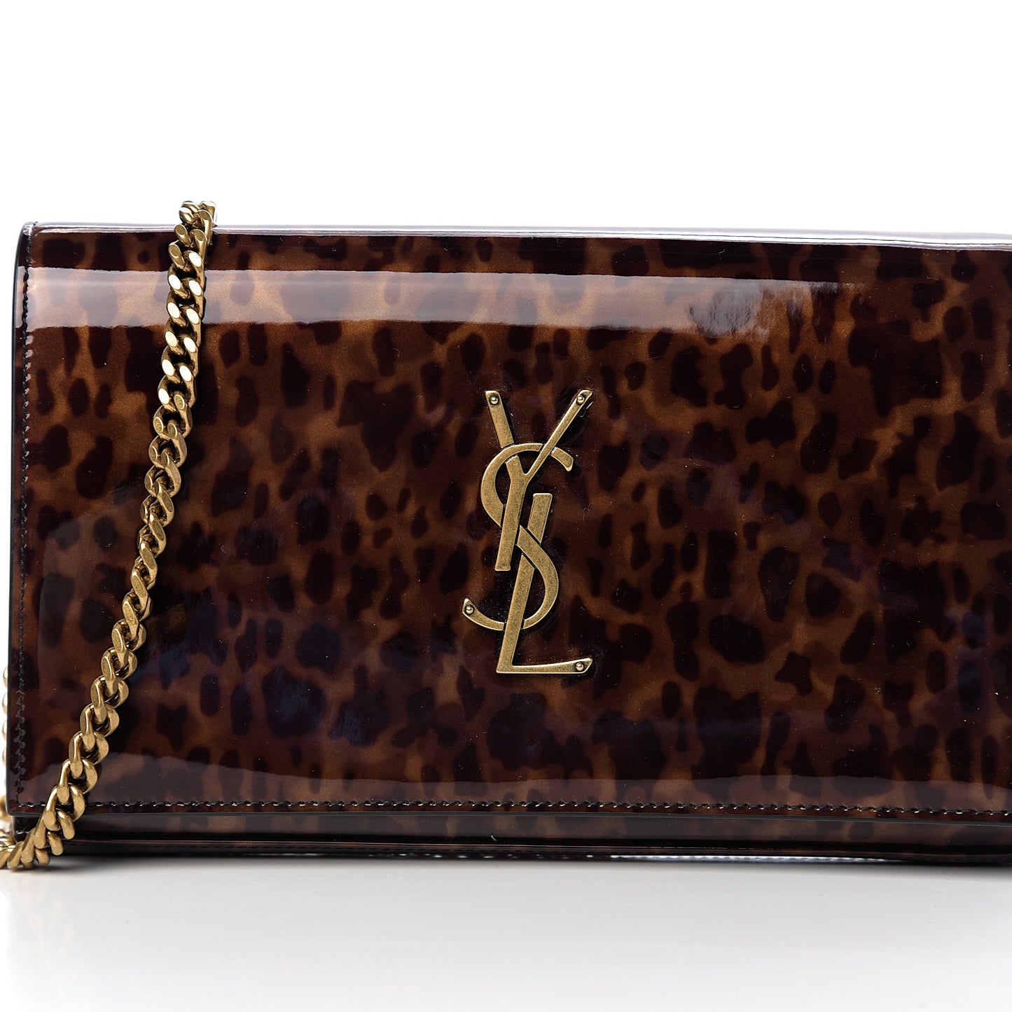 Patent Monogram Chain Wallet Tortoiseshell