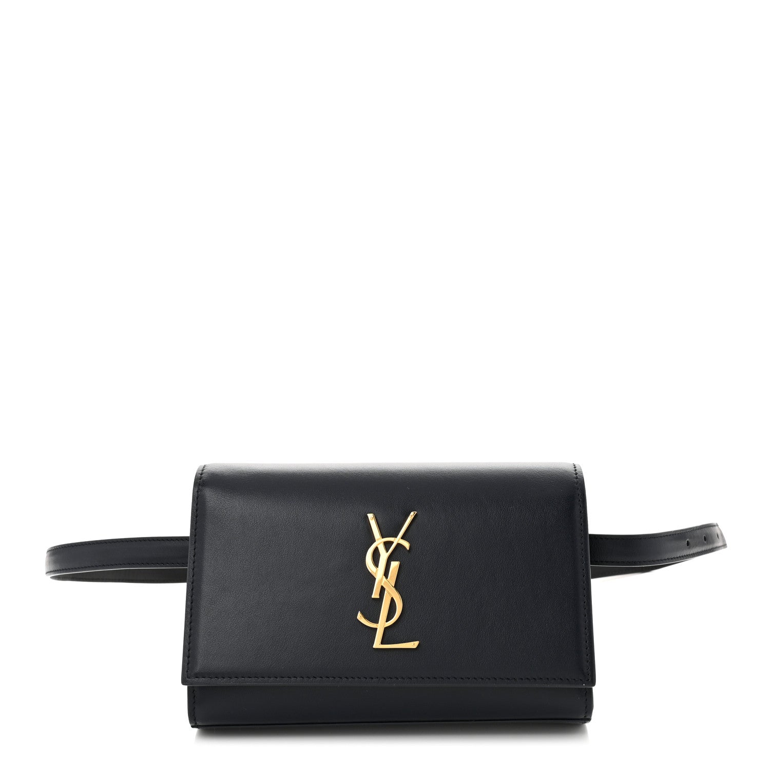 Saint Laurent Smooth Calfskin Monogram Kate Belt Bag Deep Marine Black 1 of 10