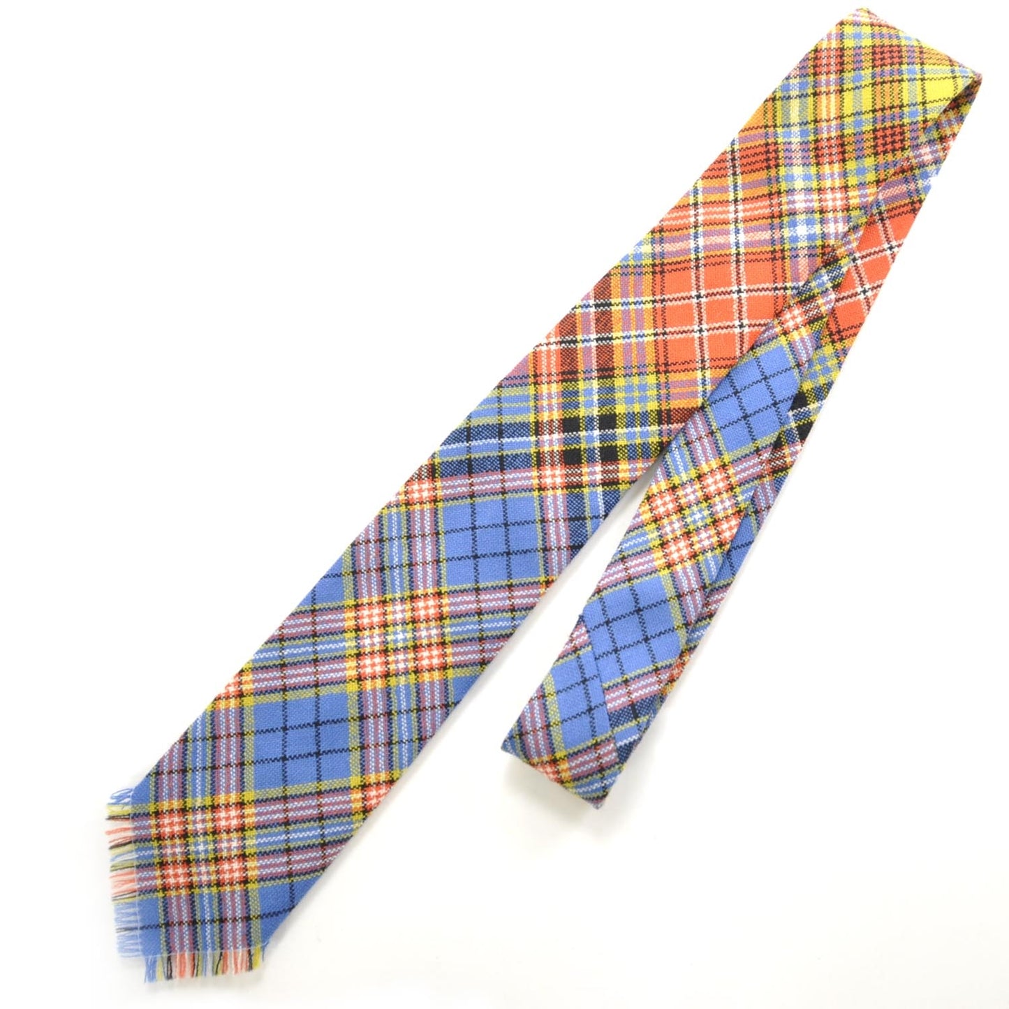 Mens Wool Plaid Neck Tie