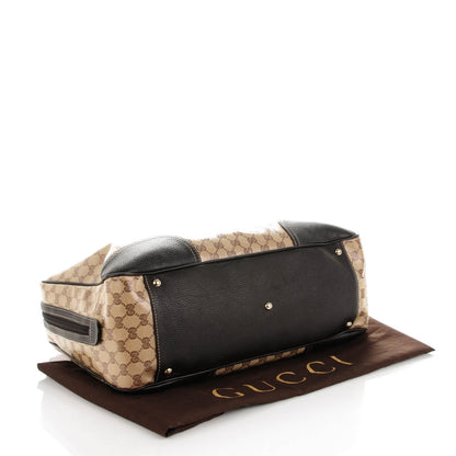 Gucci Crystal Monogram Large Princy Duffle Bag Beige Dark Brown 4 of 7