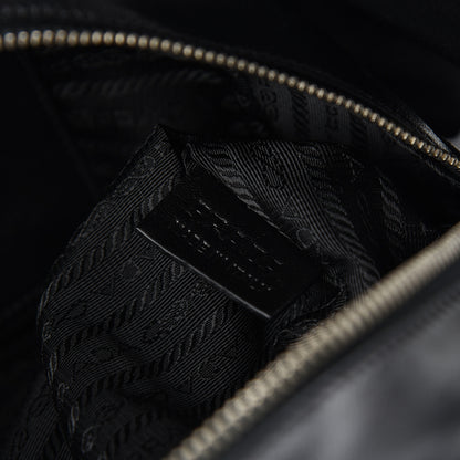 Prada Nappa Ruffle Bauletto Black 6 of 9