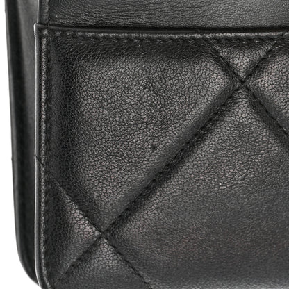 Chanel Shiny Goatskin Quilted Chanel 19 Wallet On Chain WOC Black 18 of 23