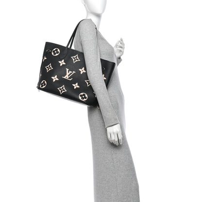 Louis Vuitton Empreinte Monogram Giant Neverfull MM Black Beige 2 of 13