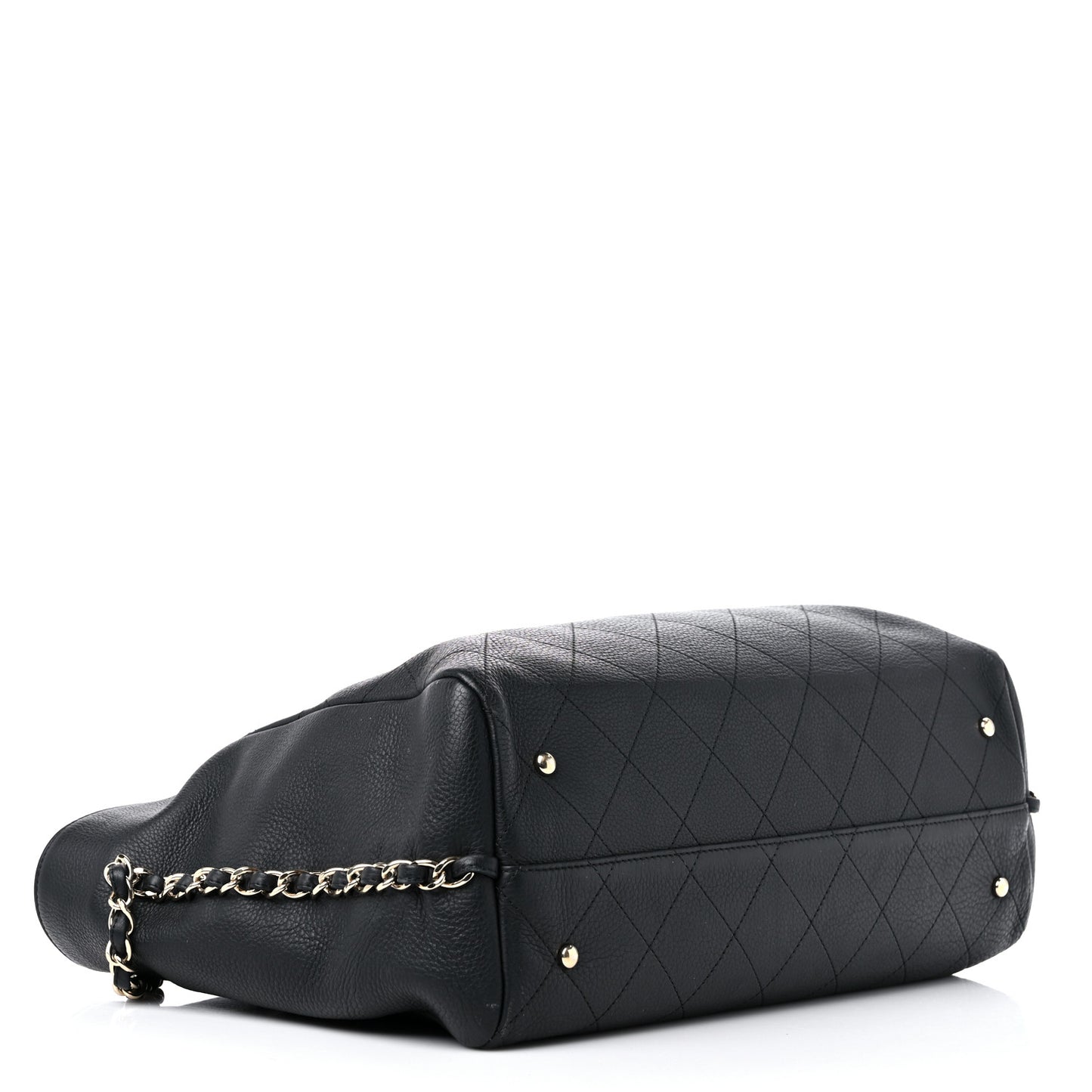 Bullskin Stitched Large Shopping Bag Black