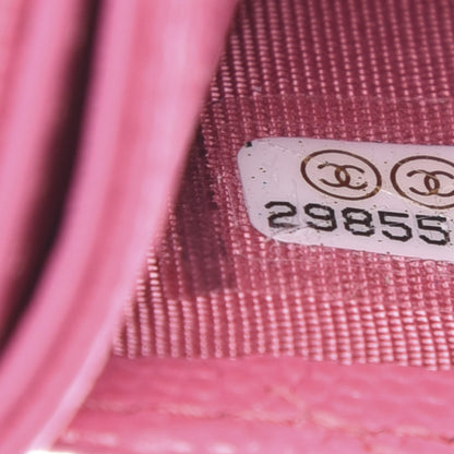 Chanel Caviar Quilted Card Holder Pink 8 of 8