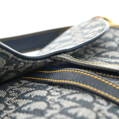 Christian Dior Monogram Double Saddle Bag Navy Blue 12 of 12