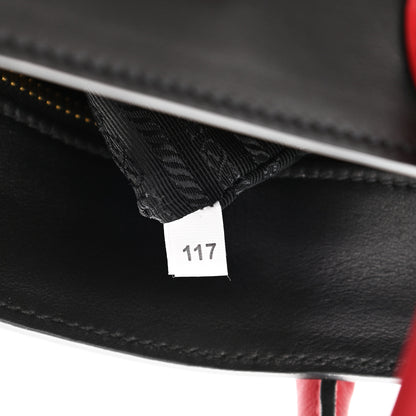 Prada Saffiano City Calfskin Medium Esplanade Fuoco Black 7 of 10