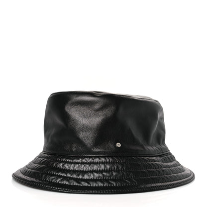 Hermes Newton Calfskin Fred Bucket Hat 59 Black 1 of 7