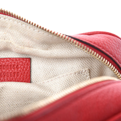 Gucci Pebbled Calfskin Small Soho Disco Bag Tabasco Red 9 of 11
