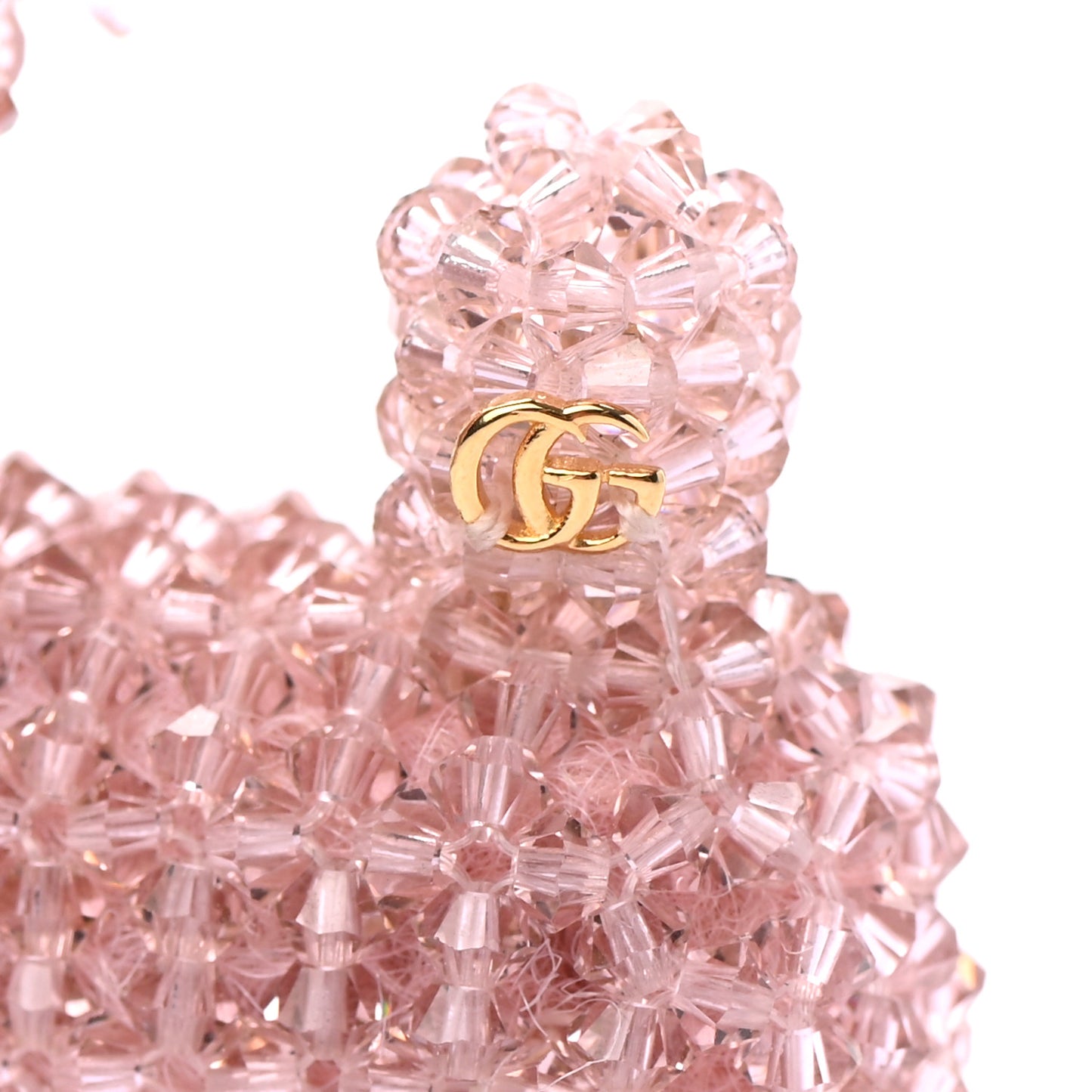 Beaded Dog Brooch Pink
